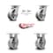 Service Caster 5 Inch Kingpinless V Groove Semi Steel Wheel Caster Swivel Locks 2 Rigid, 2PK SCC-KP30S520-VGR-BSL-2-R-2 - alternate 6